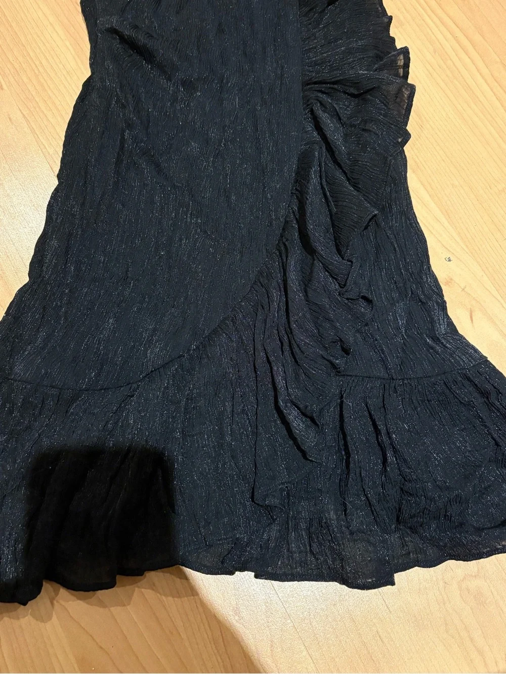 Mable Black One-Shoulder Ruffle Dress - Picture 2 of 5